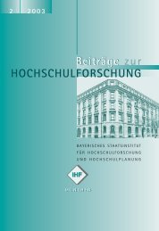 2 2003 - Bayerisches Staatsinstitut für Hochschulforschung - Bayern