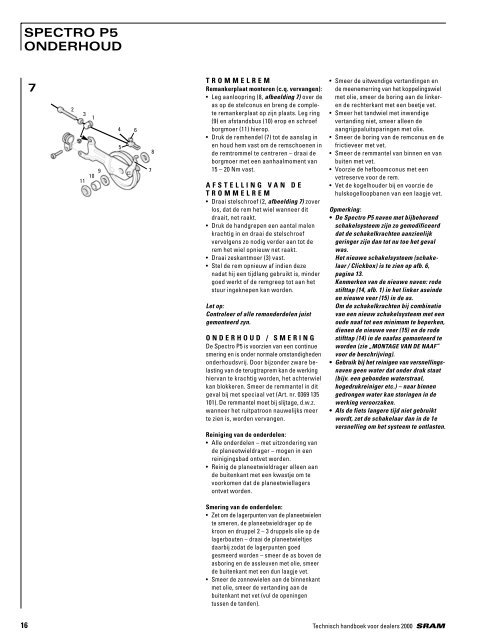 spectro s7 technische gegevens /montagevoorwaarden - voor de fiets