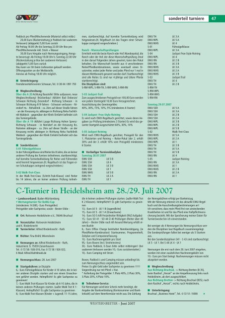 A/Q- und C-Turnier in Dösingen am 20.-22. Juli 2007