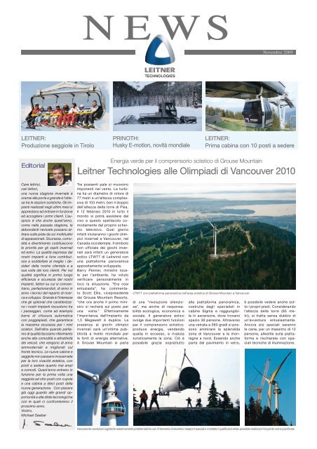 Leitner Technologies alle Olimpiadi di Vancouver 2010