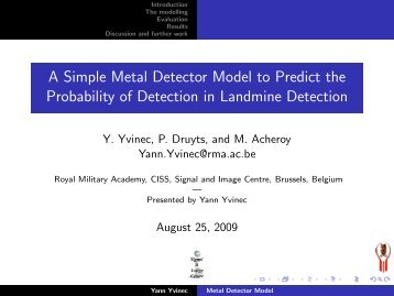 A Simple Metal Detector Model to Predict the Probability of Detection ...