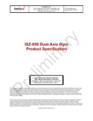 IXZ-650 Dual-Axis Gyro Product Specification - InvenSense