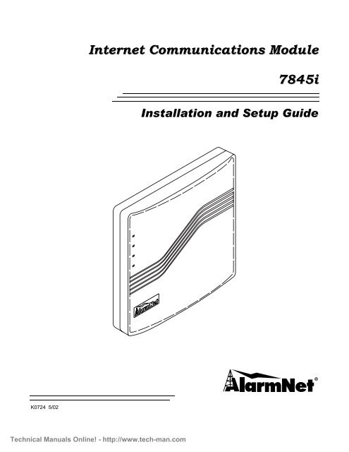 Internet Communications Module 7845i - Patriot Alarm Systems, Inc.