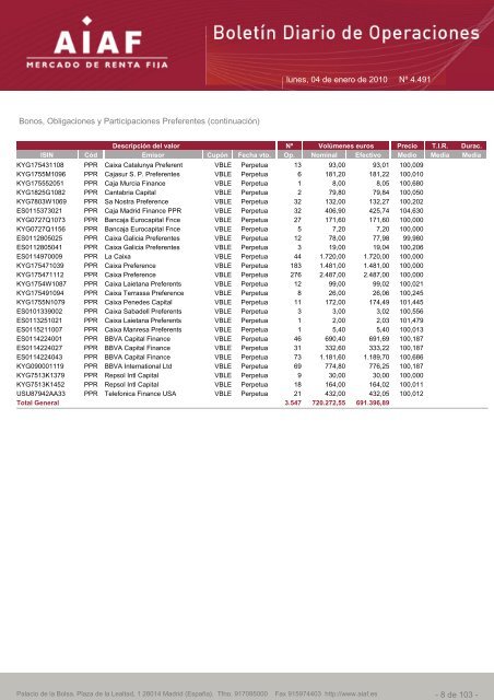 El boletÃ­n diario de operaciones recoge las ... - BME Renta Fija