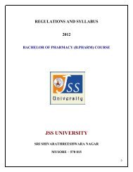 to view / download Regulations - JSS University, Mysore