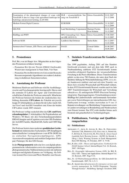 vii berichte von fachinstituten an universitäten und technischen