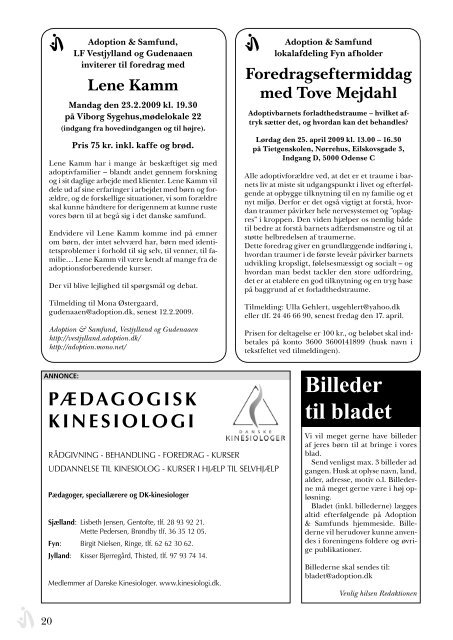 Medlemsblad for Adoption & Samfund Februar 2009 * 33. Ã¥rgang Nr. 1