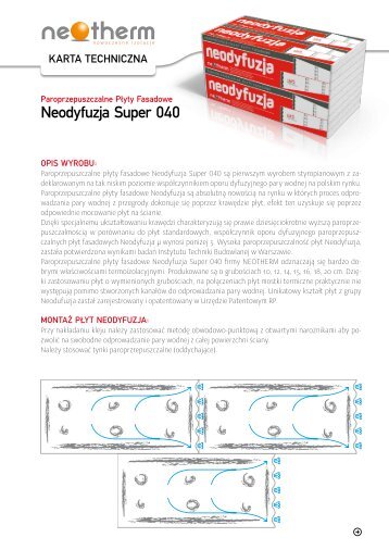 Neodyfuzja Super 040 - Styropian producent