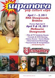 Melbourne/Brisbane - Exhibitor Info Pack - Supanova Pop Culture ...