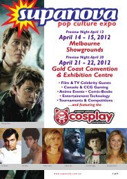 Melbourne/Gold Coast – Exhibitor Info Pack - Supanova Pop Culture ...