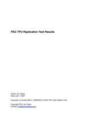 FEG TPU Replication Test Results