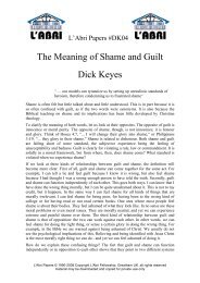 The Meaning of Shame and Guilt Dick Keyes - L'Abri Fellowship