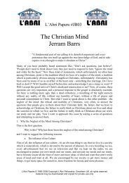 The Christian Mind Jerram Barrs - L'Abri Fellowship