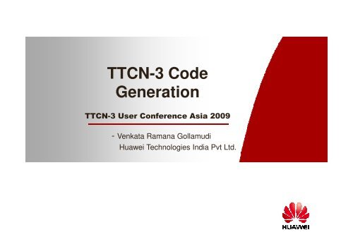 Automatic TTCN-3 code generation