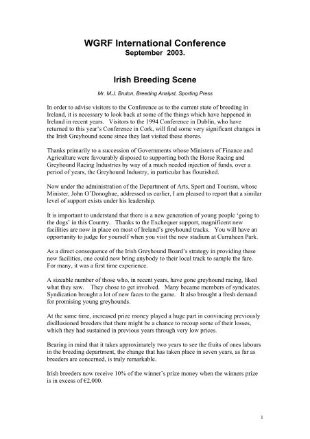 Irish greyhound data 2025