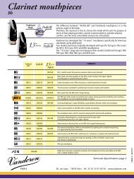 Clarinet mouthpieces - vandoren