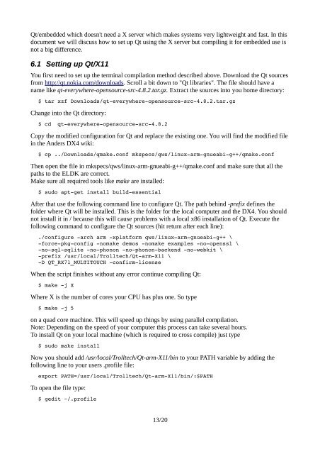 Setting up cross compiling environment & Qt/X11 ... - Bytemark Hosting