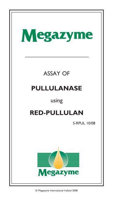 PULLULANASE RED-PULLULAN - Megazyme