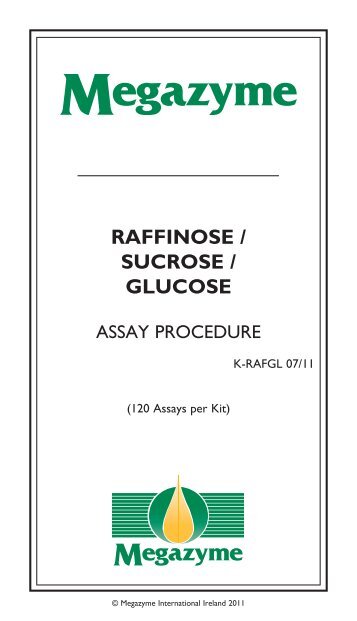 RAFFINOSE / SUCROSE / GLUCOSE - Megazyme