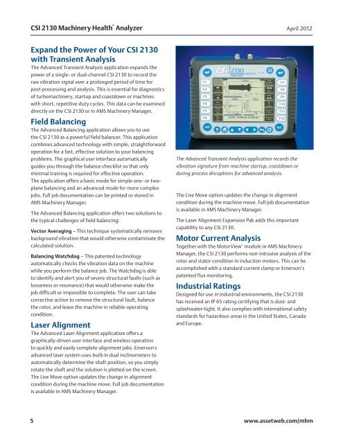 CSI 2130 Machinery Health Analyzer