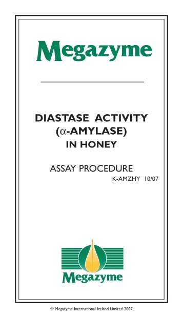 Amylase in Honey - Megazyme