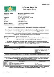 L-Fucose Assay Kit Information Sheet - Megazyme