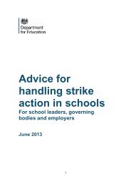 Advice for handling strike action in schools DfE ... - the Essex Clerks