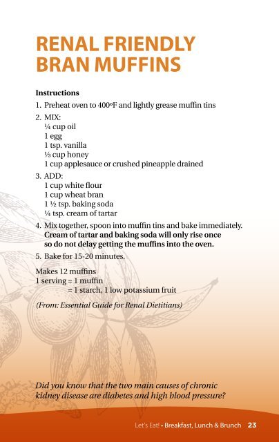 Kidney Friendly Recipes - Kidney Health | Manitoba Renal Program