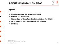 A SCORM Interface for ILIAS 3