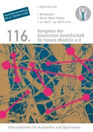 116. Kongress der Deutschen Gesellschaft fÃ¼r ... - Die m:con Welt