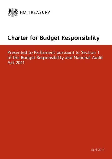 Charter for Budget Responsibility - Gov.UK