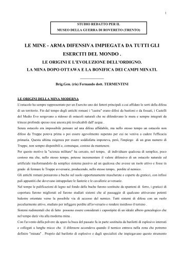 La mina è un'arma difensiva - Fernando TERMENTINI