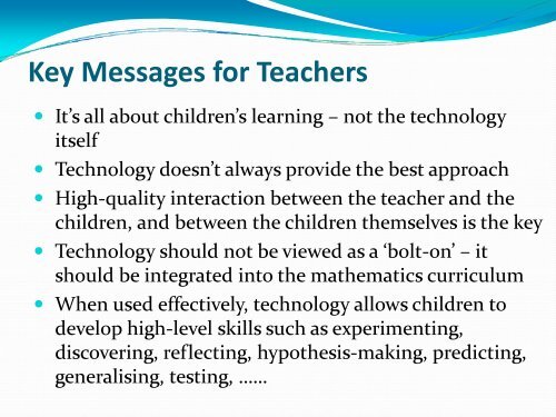 The Creative Use of ICT in Primary Mathematics - ERTE