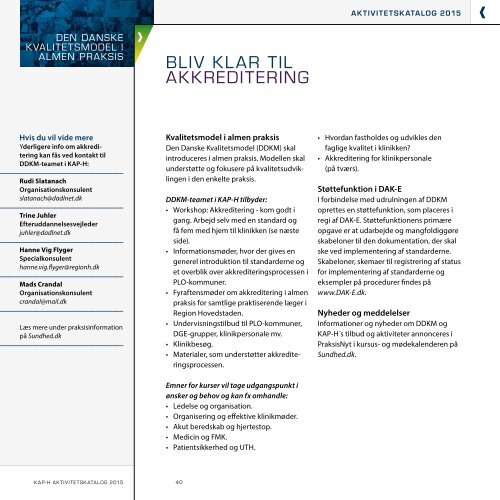 AKTIVITETSKATALOG 2015