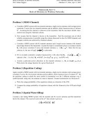 Homework Set # 2 Role of Diversity in Wireless Networks ... - licos