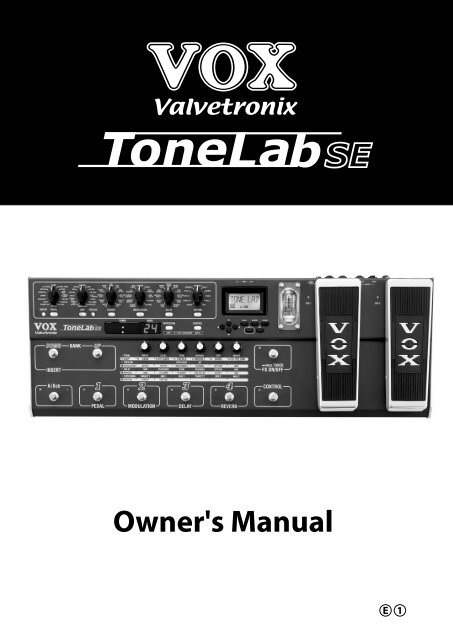 ToneLab SE Owner's manual - Vox