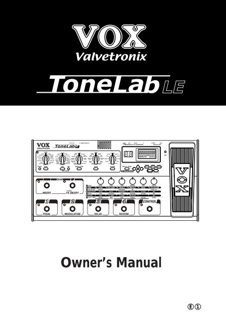 ToneLab LE's manual - Vox