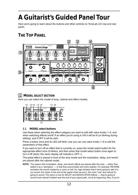 ToneLab LE's manual - Vox
