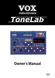 ToneLab SE Owner's manual - Vox