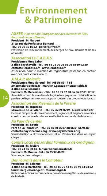 guide des associations complet - Gradignan