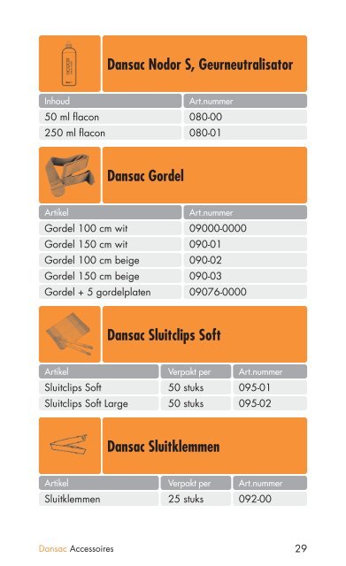 Assortiment Dansac