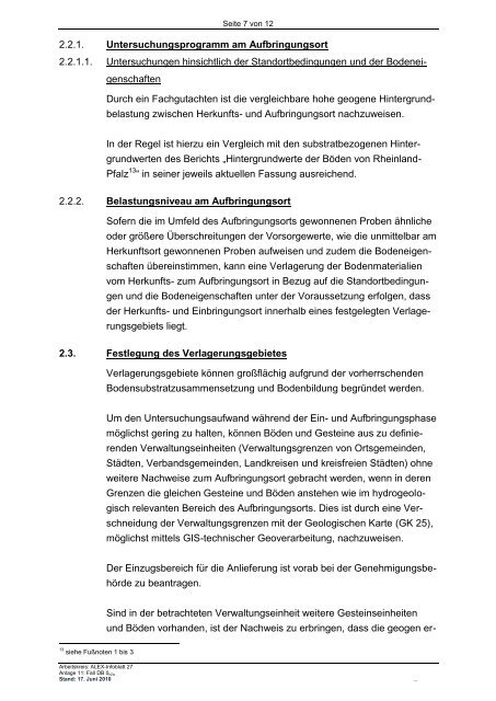 ALEX-Informationsblatt 27 - Ministerium für Umwelt, Landwirtschaft ...