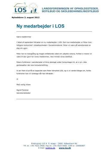 Ny medarbejder i LOS