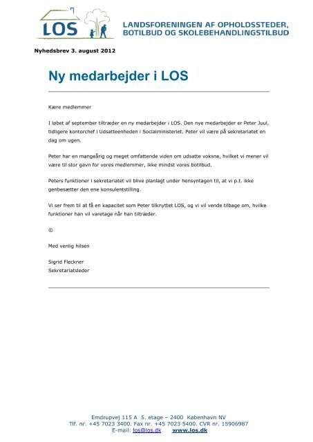 Ny medarbejder i LOS