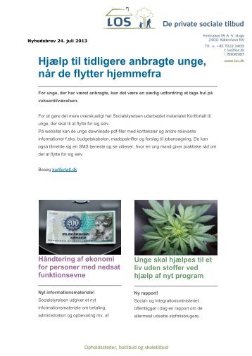 HjÃ¦lp til tidligere anbragte unge, nÃ¥r de flytter hjemmefra - Los