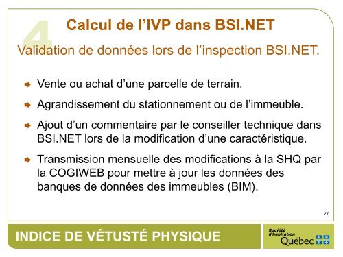 Indice de vÃ©tustÃ© physique - SociÃ©tÃ© d'habitation du QuÃ©bec