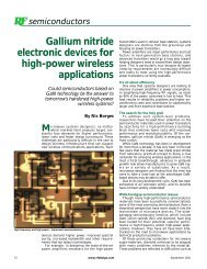Gallium nitride electronic devices for high-power wireless applications