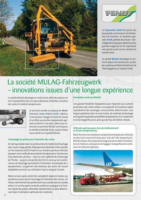 Catalogue général - MULAG Fahrzeugwerk, Heinz Wössner GmbH ...