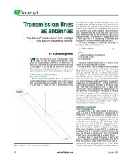 Transmission lines as antennas