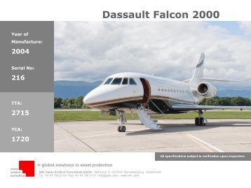 Download Specifications (PDF) - Swiss Aviation Consulting Group